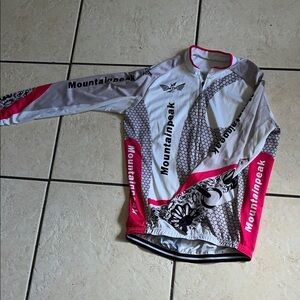 Women's Cycling Jacket - Pink and White